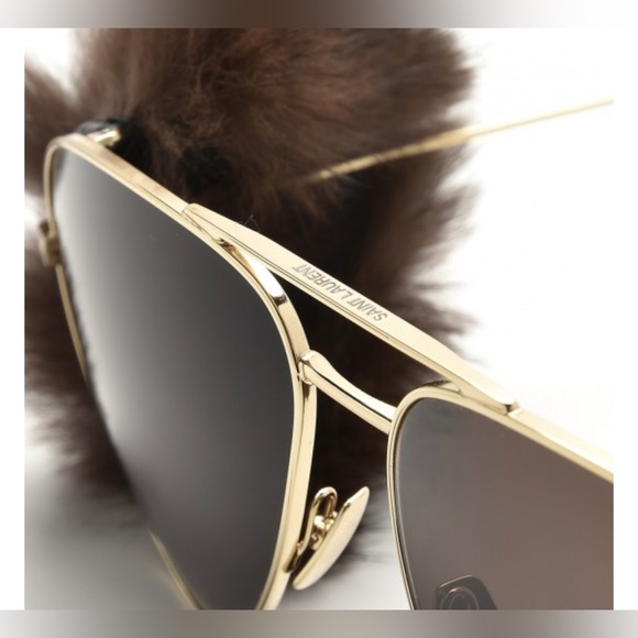 New! Saint Laurent Shields Aviator Sunglasses - Picture 6 of 15